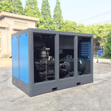 Two-stage PM motor VSD screw compressor