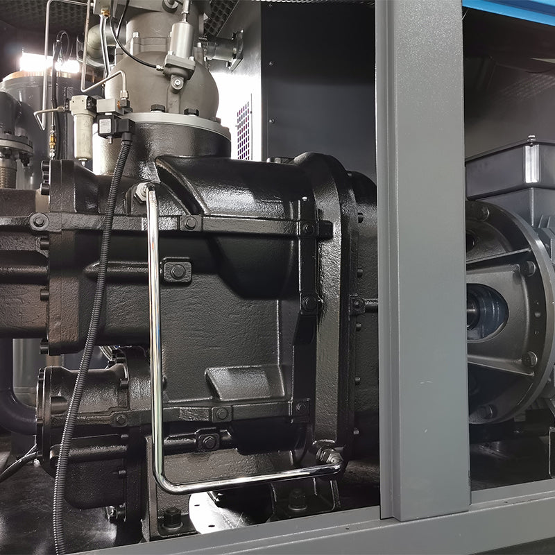 Two-stage PM motor VSD screw compressor
