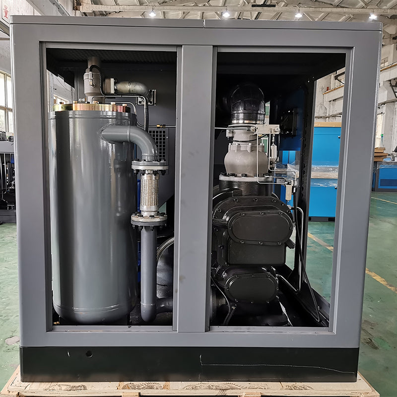 Two-stage PM motor VSD screw compressor
