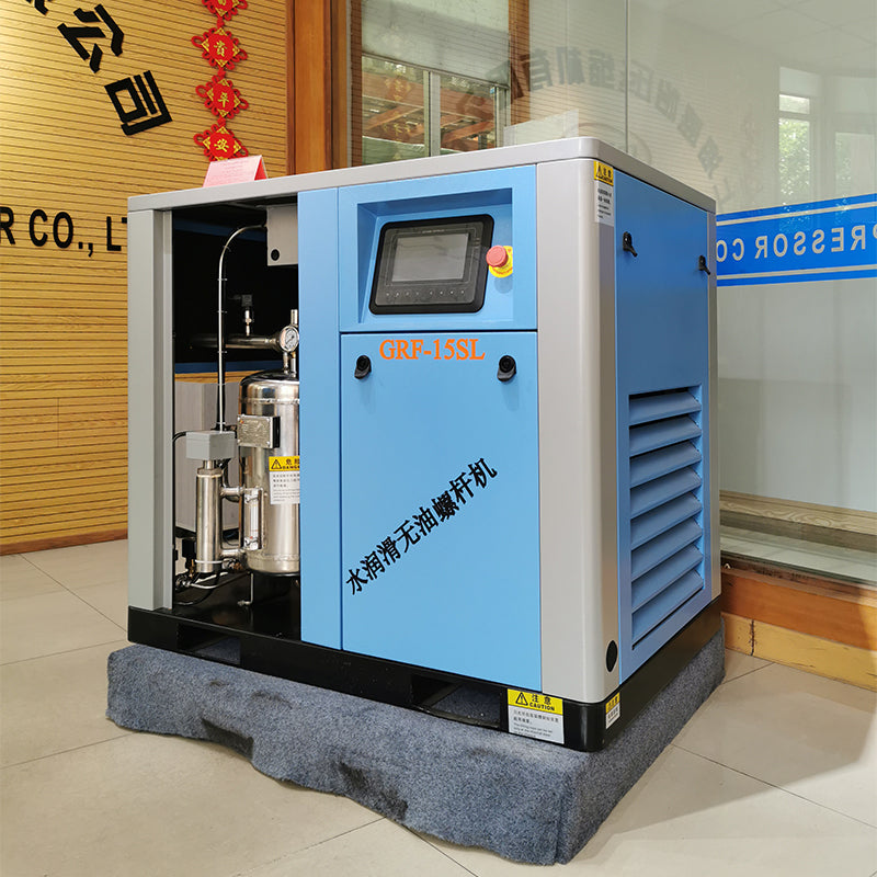 Water lubricated oil-free screw compressor