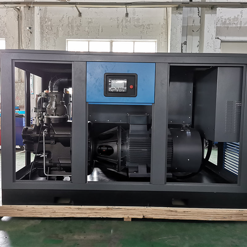 Two-stage PM motor VSD screw compressor