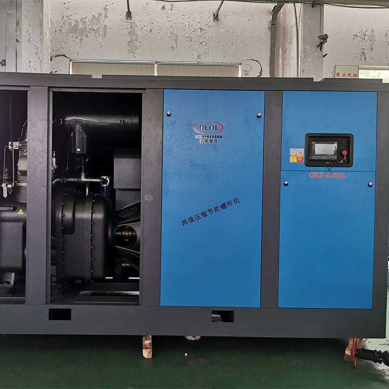 Two-stage PM motor VSD screw compressor